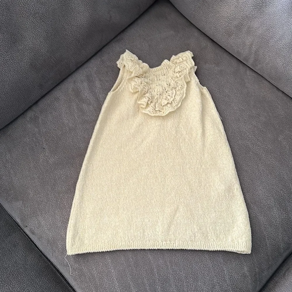 ZARA Kids | Ecru | POINTELLE KNIT DRESS